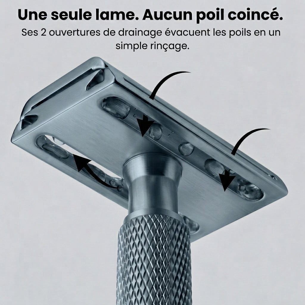 Rasoir de Sûreté Néra — Rasage Net, Zéro Irritation & Écologique