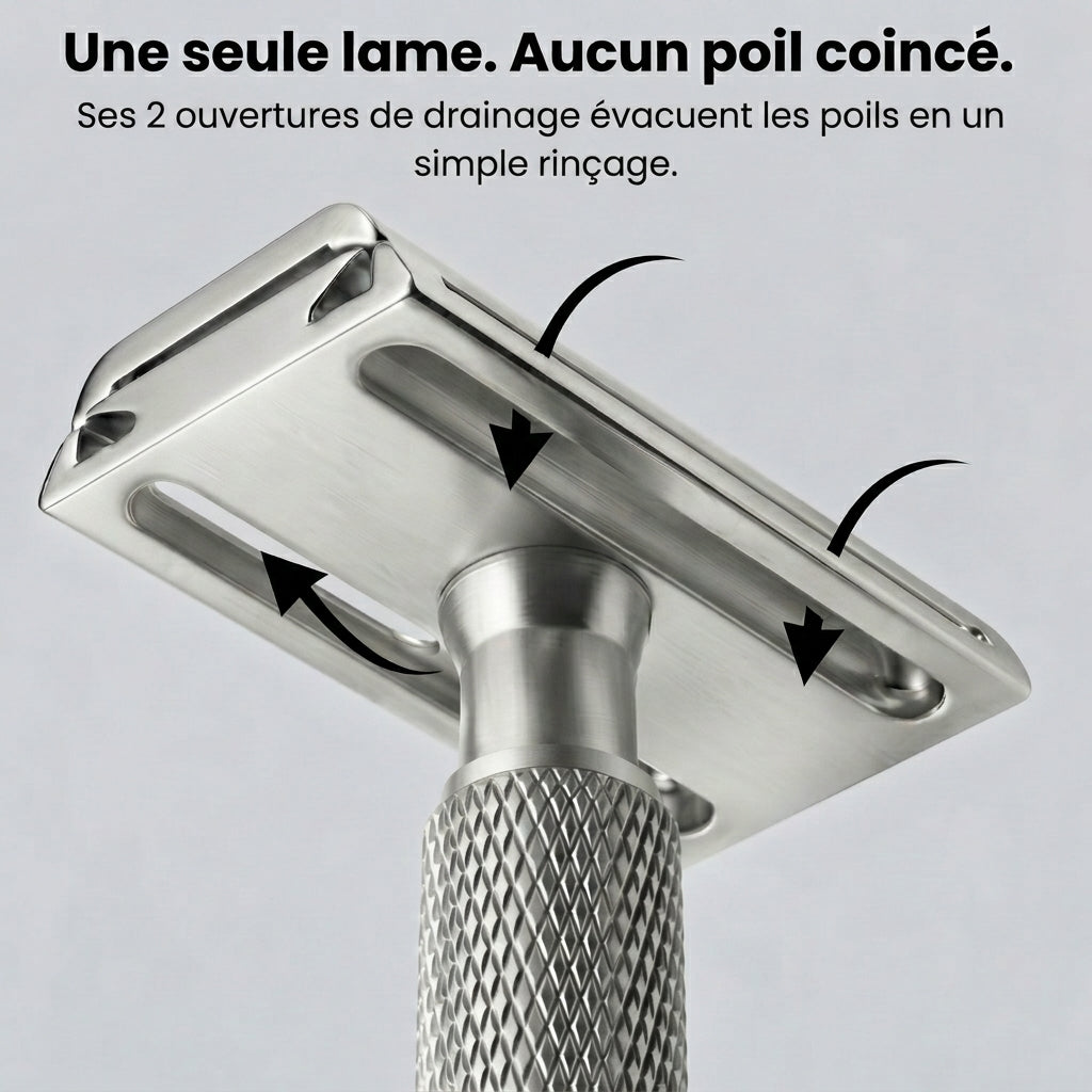 Rasoir de Sûreté Néra — Rasage Net, Zéro Irritation & Écologique