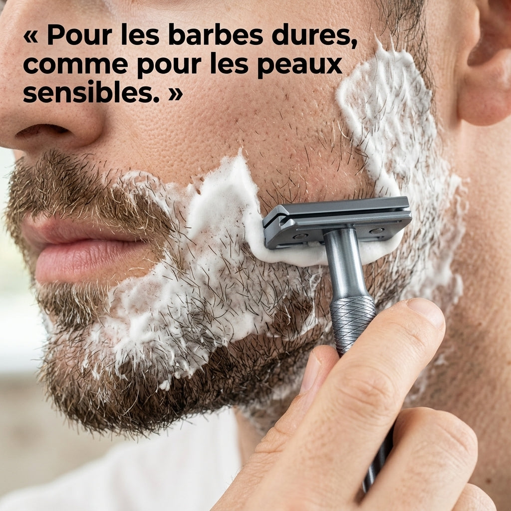 Rasoir de Sûreté Néra — Rasage Net, Zéro Irritation & Écologique